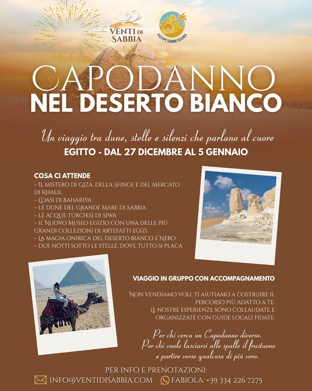 Special 2026 New Year In collaboration with an Italian travelers' organization, Venti di Sabbia