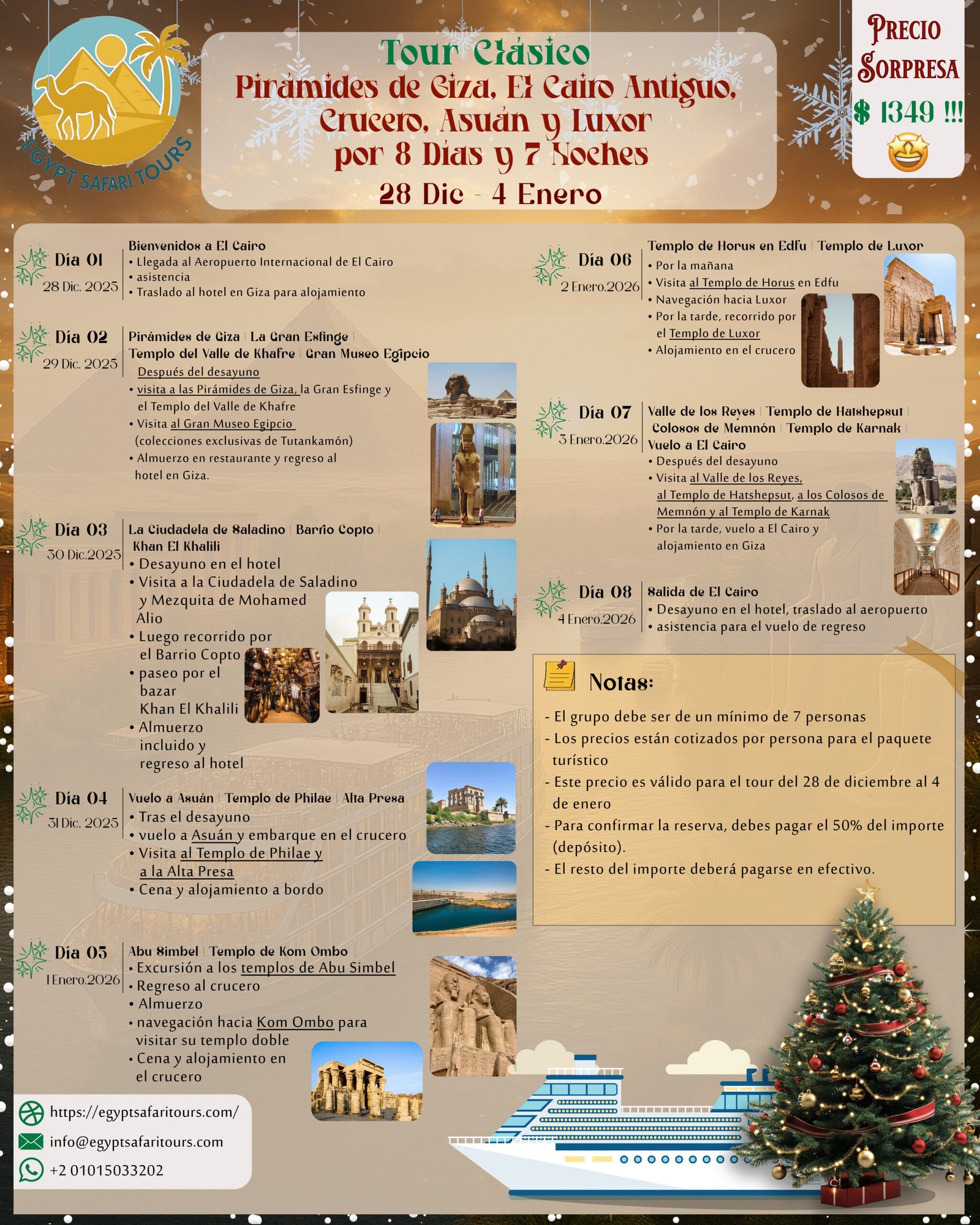 Christmas Tour with Nile Cruise
